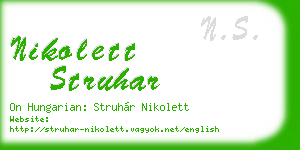nikolett struhar business card